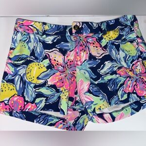 Lilly Pulitzer Navy Floral Women’s Shorts Size 10
